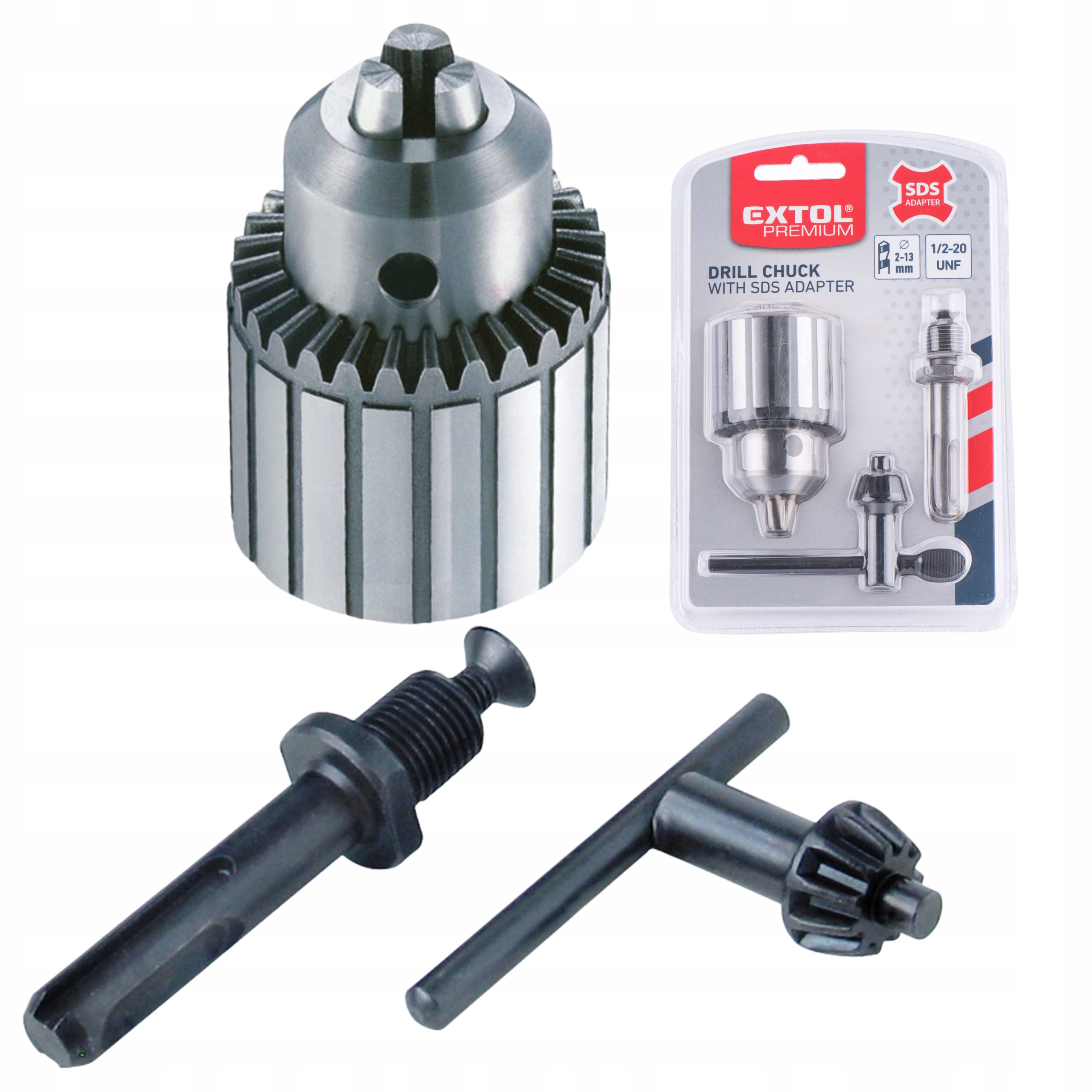 Uchwyt Wiertarski 2–13 mm + Adapter SDS 1/2