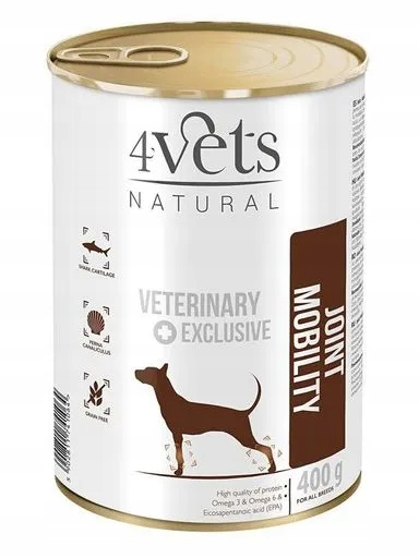 5x 4Vets Dog Joint Mobility 400g Podpora kloubů pro psy