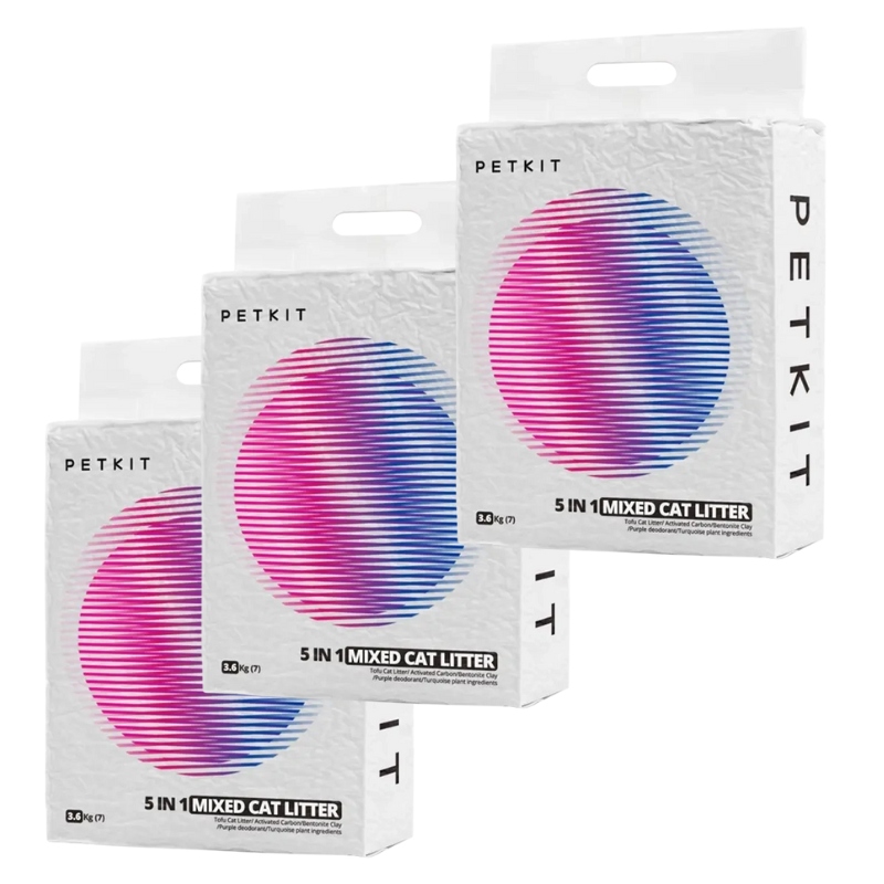 Petkit 3x Mieszany Żwirek Do Kuwety Dla Kota 7l Bezzapachowy 2mm Zbrylający