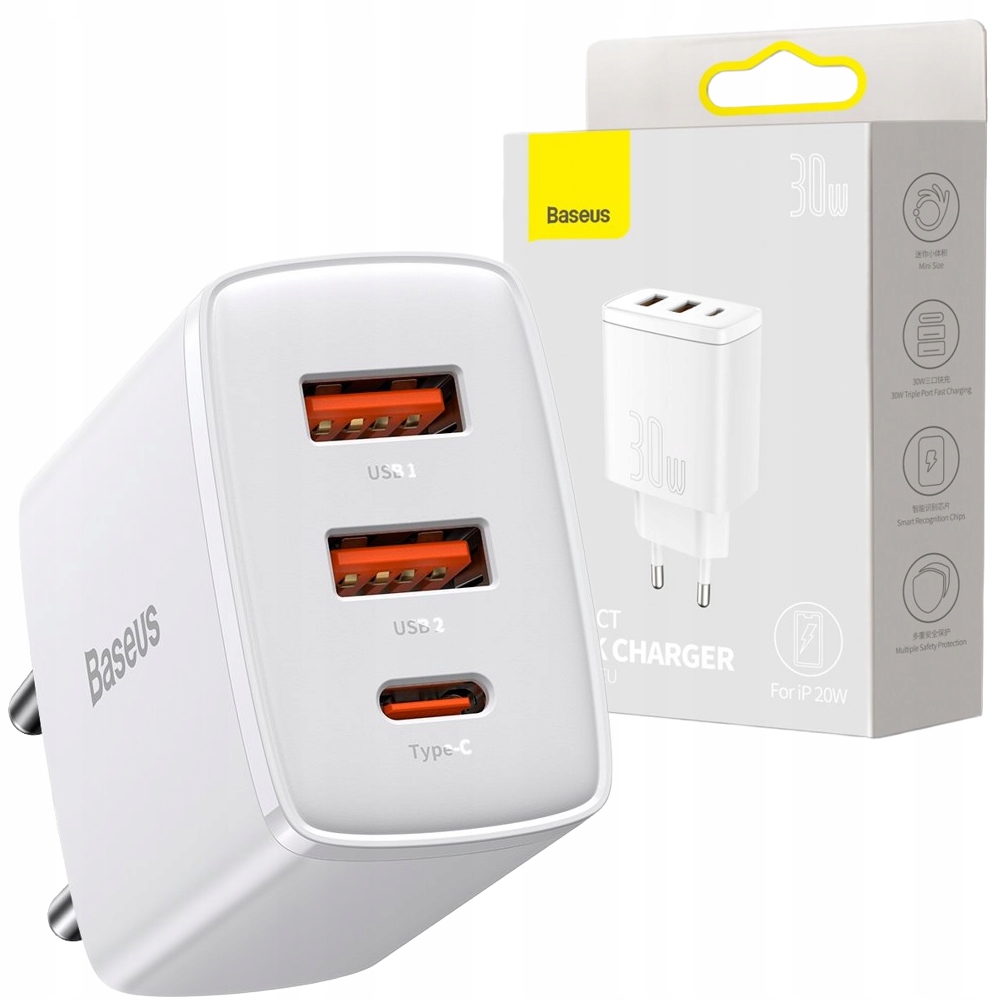 

Podróżna Ładowarka sieciowa Baseus Compact 30W