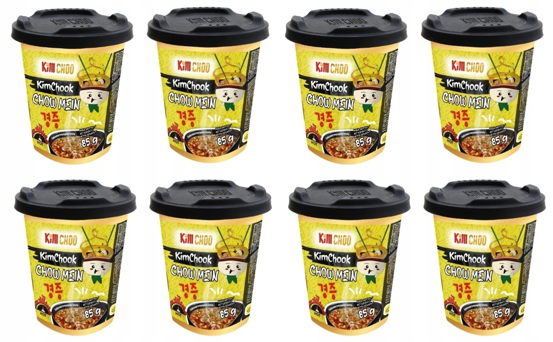 Levně 8 x 85 g Kim Choo Chow Mein pikantní nudlový pokrm s kuřecí příchutí Karton