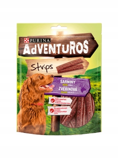 5 x Adventuros proužky s příchutí srnky 90 g