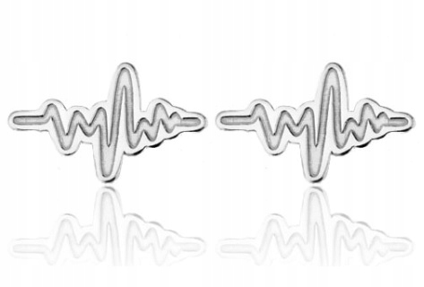 

Kolczyki sztyfty Linie Życia Puls Srebro 925