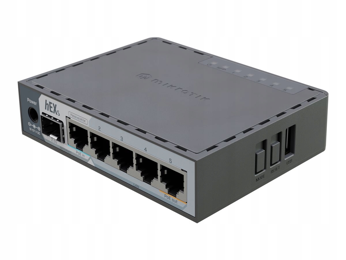 MikroTik hEX S (verzia 2025) s RouterOS L4, stolné prevedenie