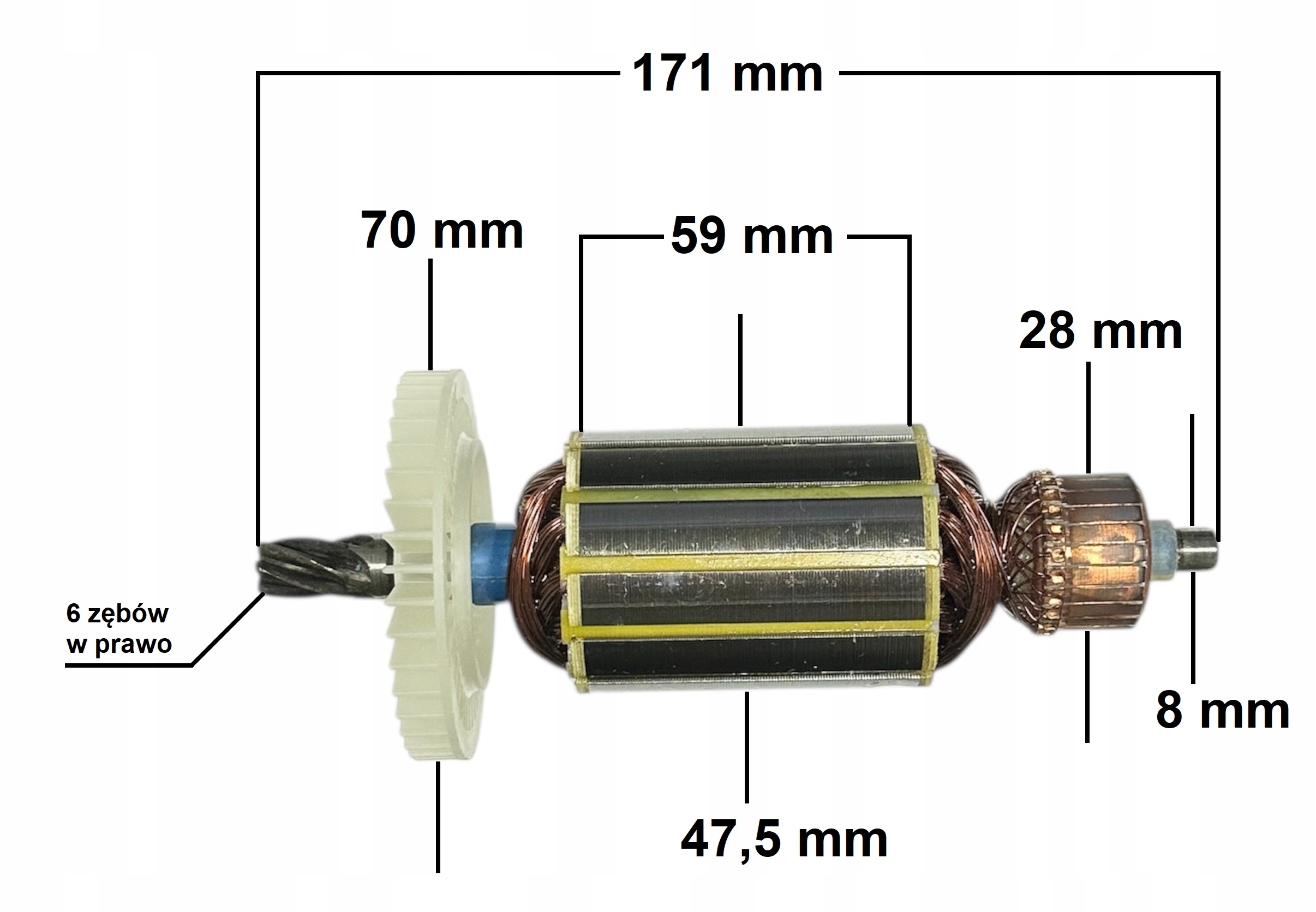 Oběžné kolo pro vrtací kladivo Einhell BBH-1100 6 zubů (jk 265)