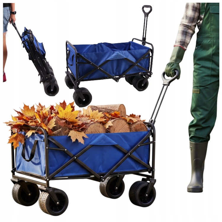 Přívěsný vozík do 120 kg pro zahradní přepravu dřeva a skládací zahradníka