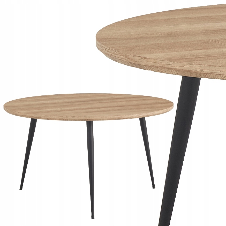 

Stolik kawowy do salonu okrągły nocny Dąb Sonoma