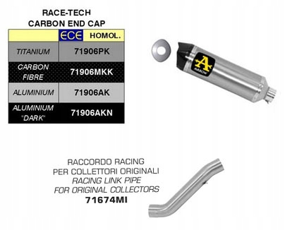 Aprilia RSV4 Tuono 2017-2020 Arrow Tlmič Decat