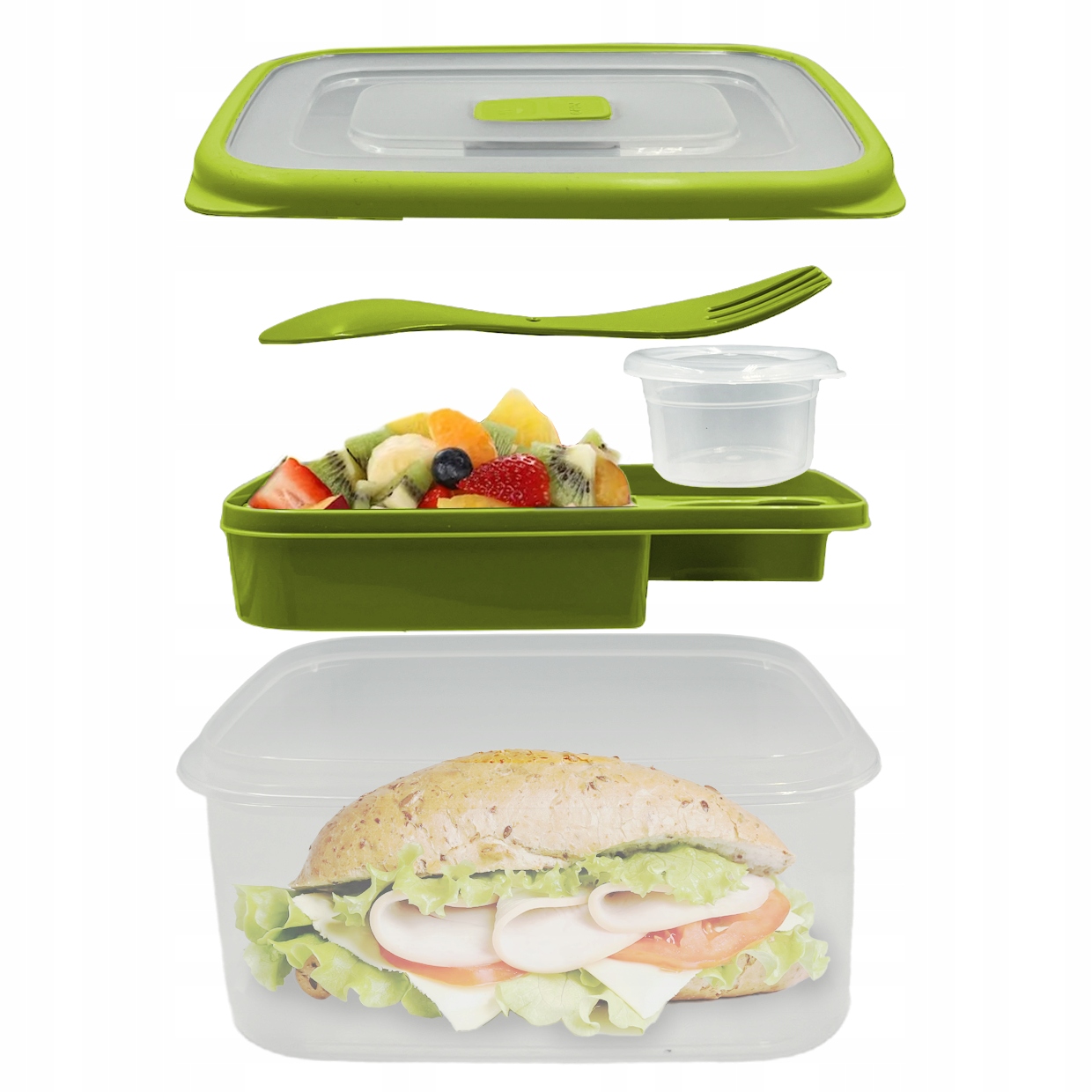 

Lunchbox Z Przegródkami Pojemnik Śniadaniówka Duża