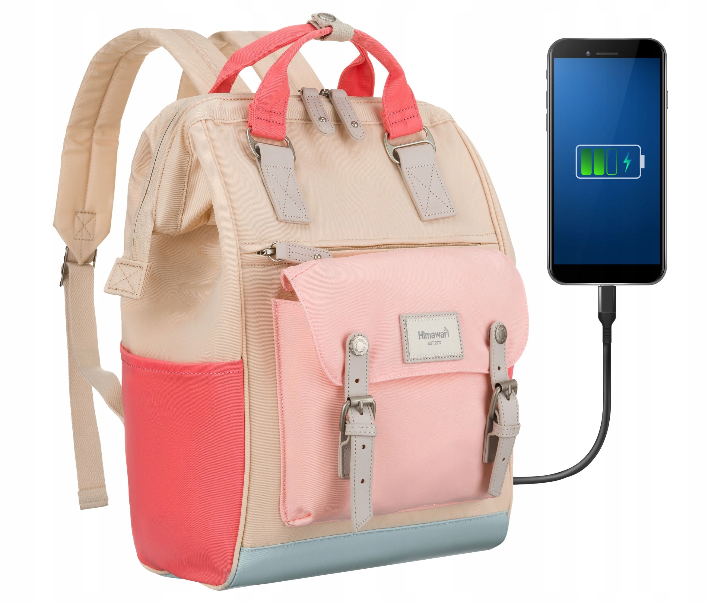 Himawari dámský batoh s Usb portem a přihrádkou na notebook, moderní, vhodný na univerzitu