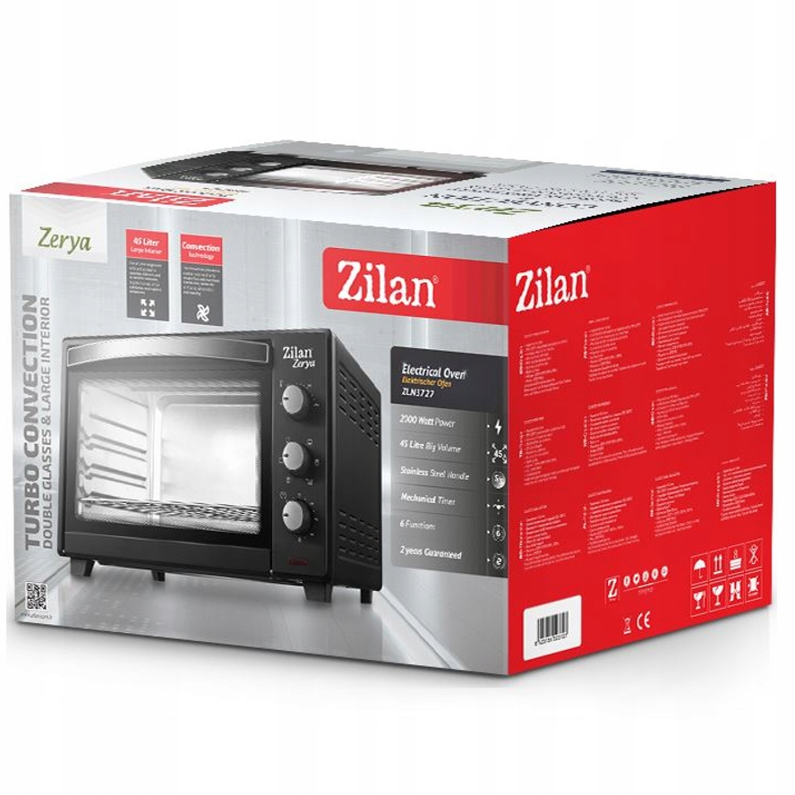 ЭЛЕКТРИЧЕСКАЯ ДУХОВКА КОНВЕКЦИЯ + ГРИЛЬ 45л Мощность 2000 Вт