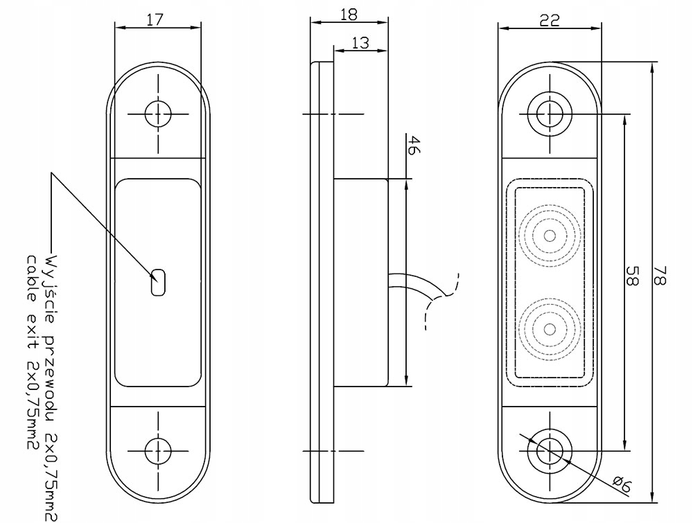 Lampa obrysowa obrysówka Laweta Pomoc leda mała Producent części Fristom