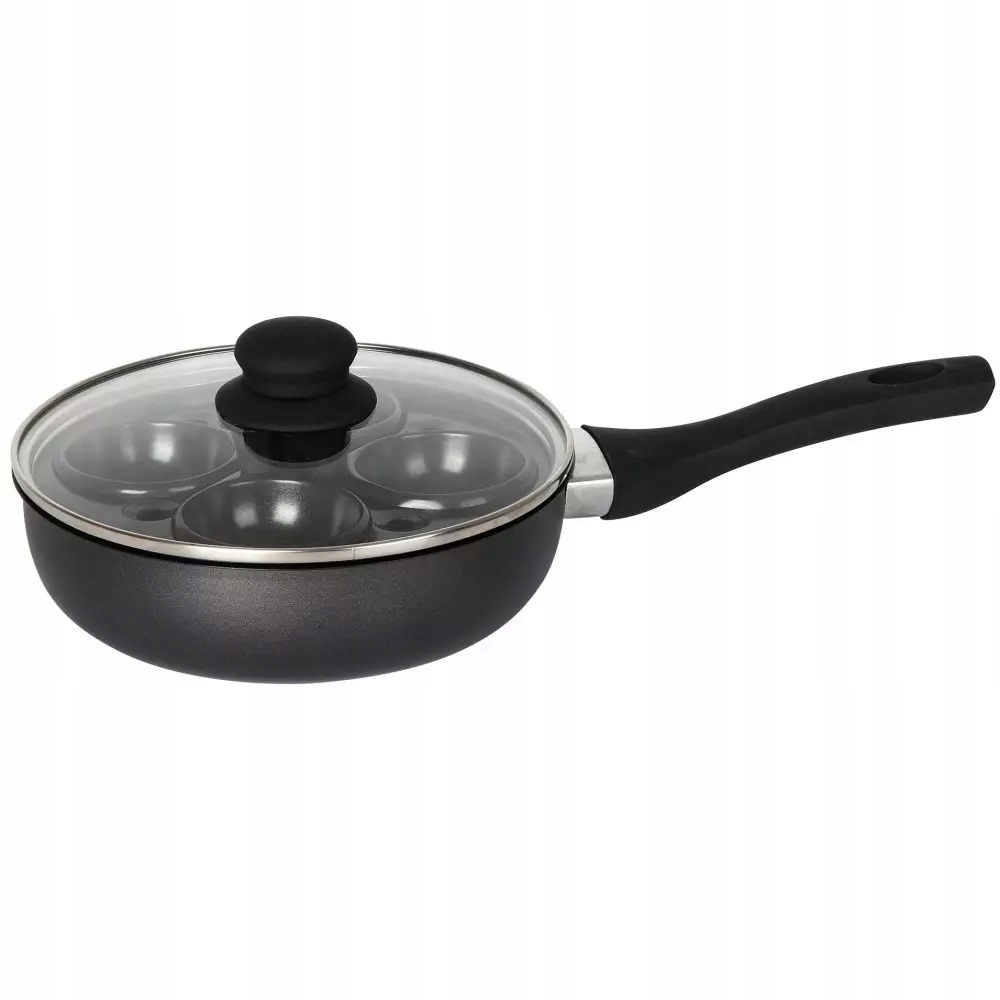 Patelnia tradycyjna patelnia na 4 jajka pokrywka Średnica 20 cm