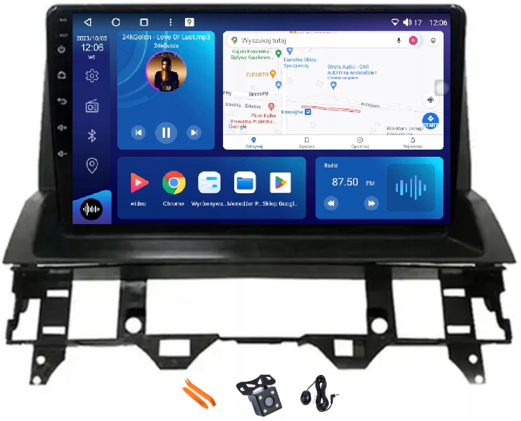 Radio Android Nawigacja Qled Carplay Gps Mazda 6 02-08