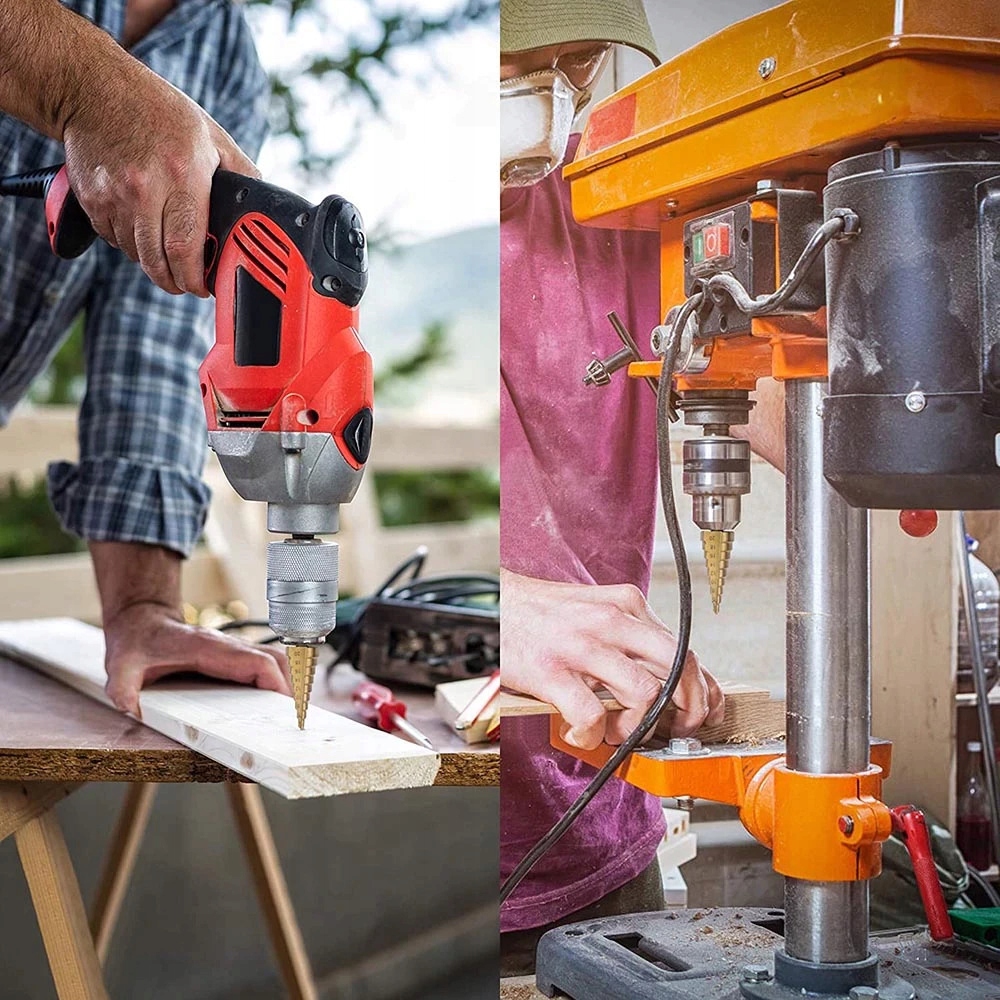 WIERTŁA STOŻKOWE WIERTŁO STOPNIOWE TYTAN 4-32 STAL HSS DO METALU DREWNA Kod producenta G38502