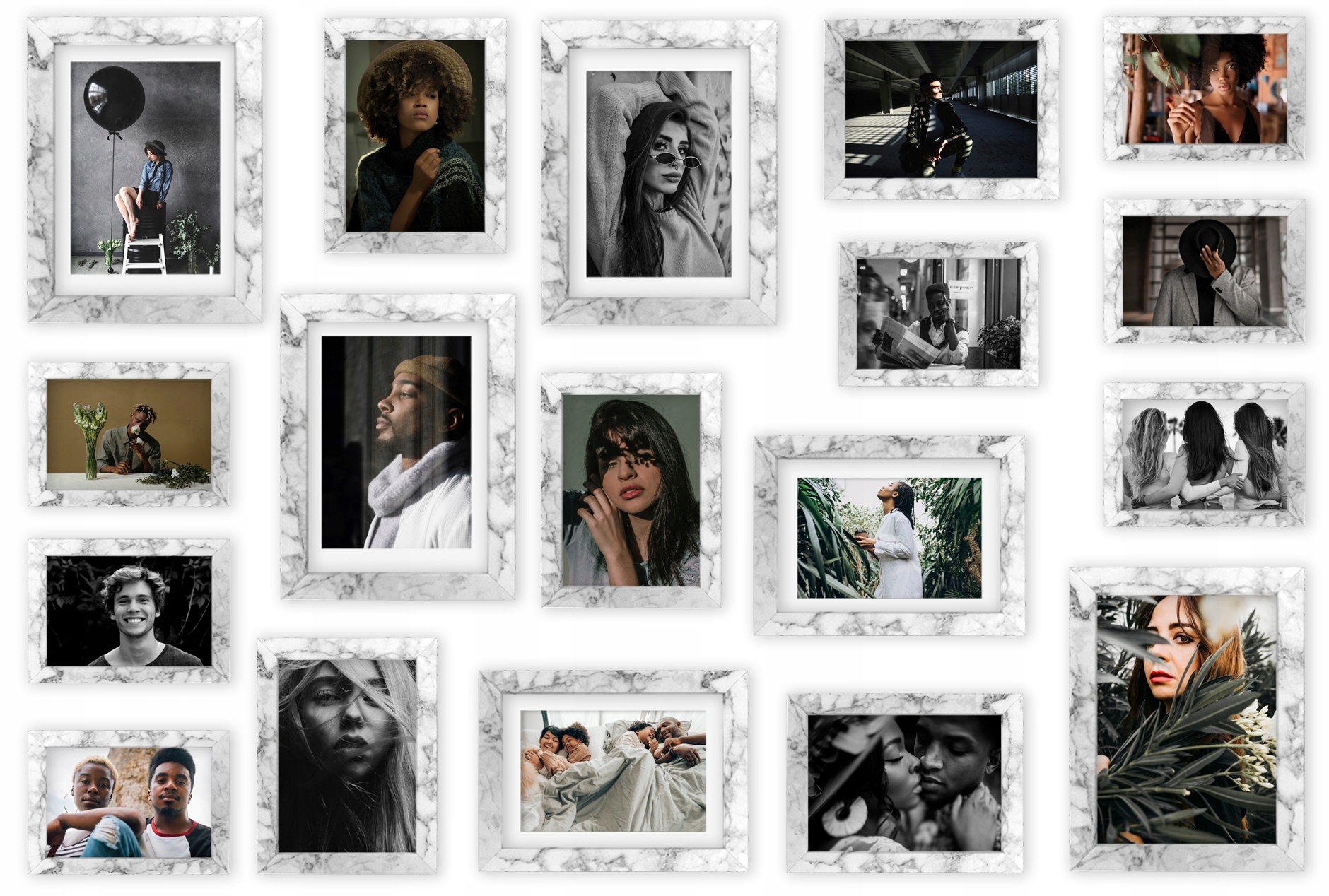Multirama Madrid Sada rámečků na fotografie z mramoru