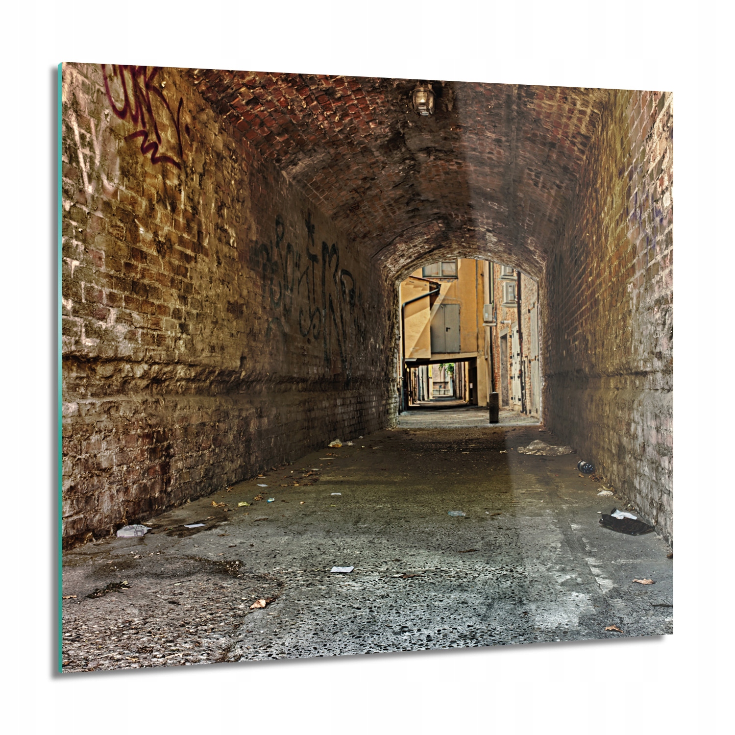 Zeď tunel moderní Foto na skle 60x60 grafika
