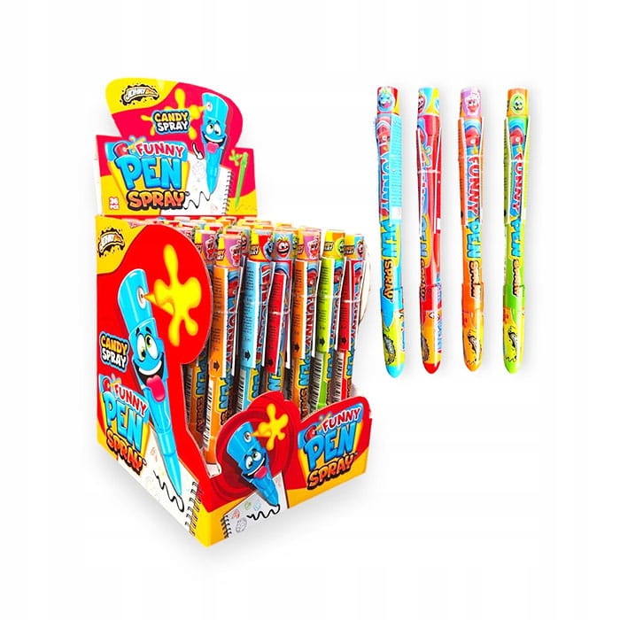 Levně Johny Bee Funny Pen Tekutý Sprej Na Sladkosti 36 Ks 6 ML