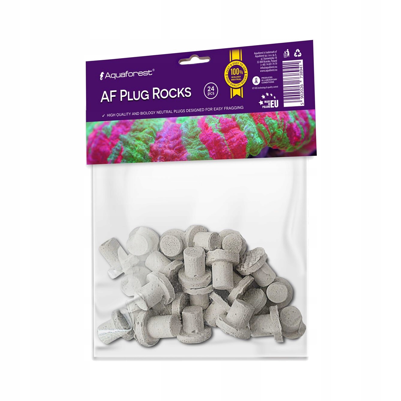 AQUAFOREST PLUG ROCKS - PODSTAWKI POD KORALOWCE 24SZT