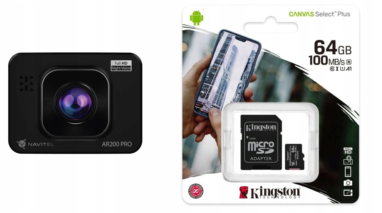 Navitel AR200 Pro Záznamník jazdy autokamera 64 Gb