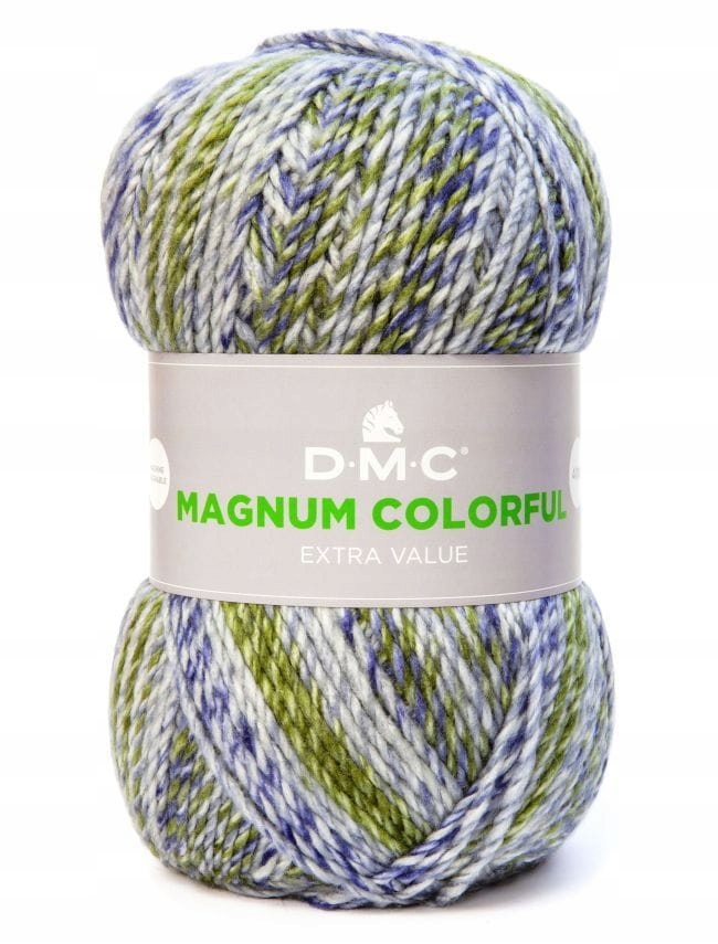 příze DMC Magnum Colorful kol. 014 popelavě-zeleno-modrá