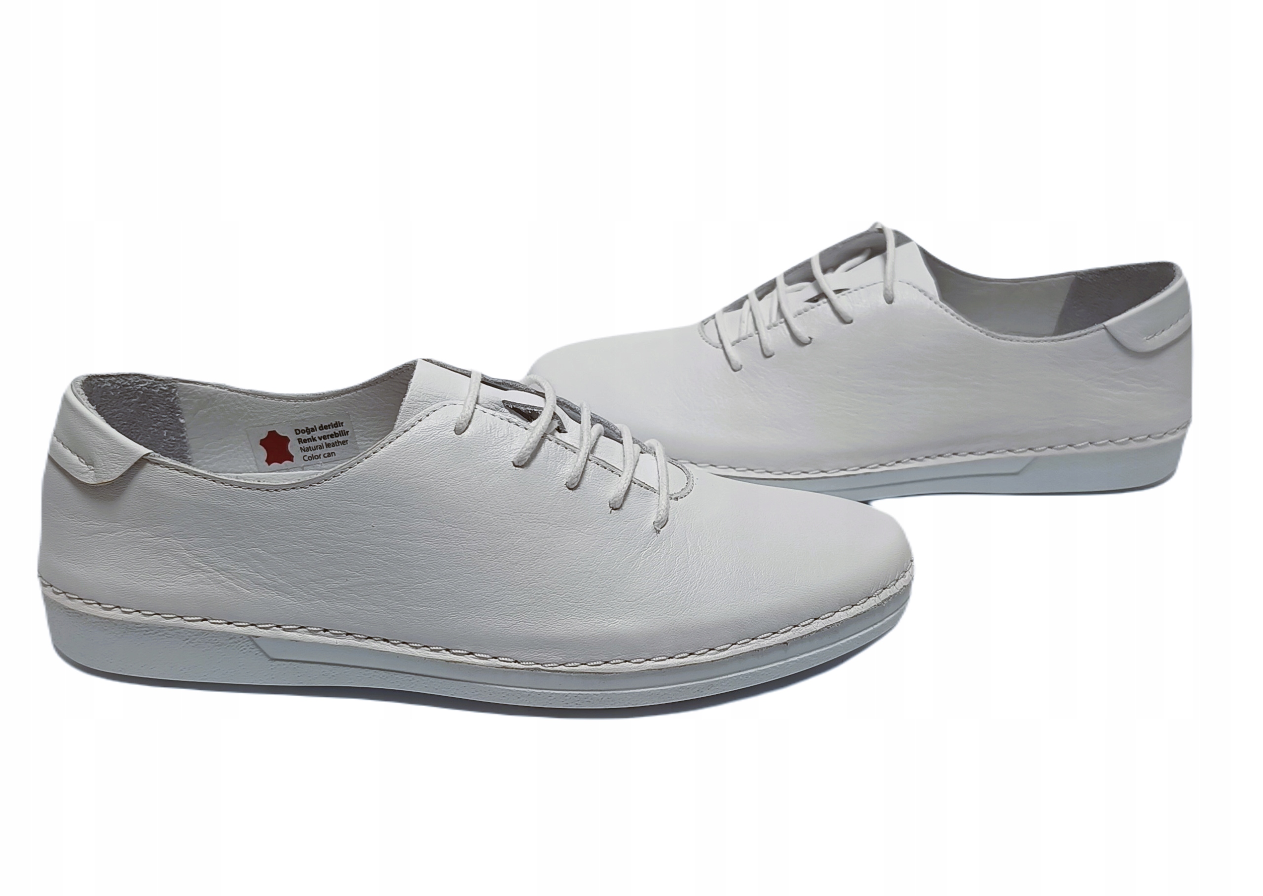 Polobotky kožené tenisky Loretta Vitale 221 bílé, velikost 37