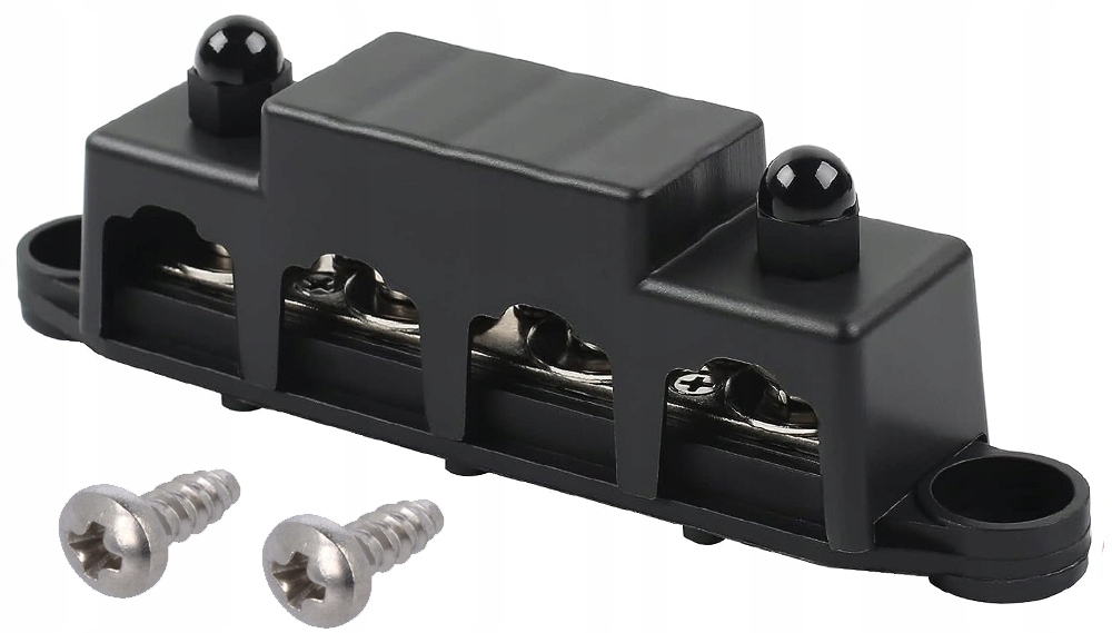 Listwa Blok Masy Busbar 250A Sruby 4 x M8 Oraz 3 x M4 Minus