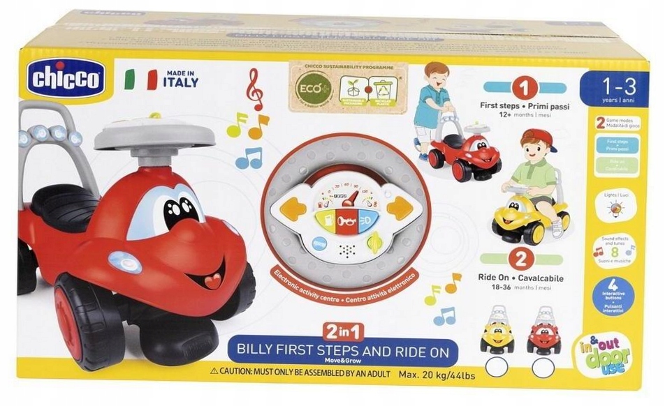 Pchacz i Jeździdło Billy 2w1