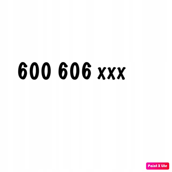 Jednoduché číslo 600 606 xxx