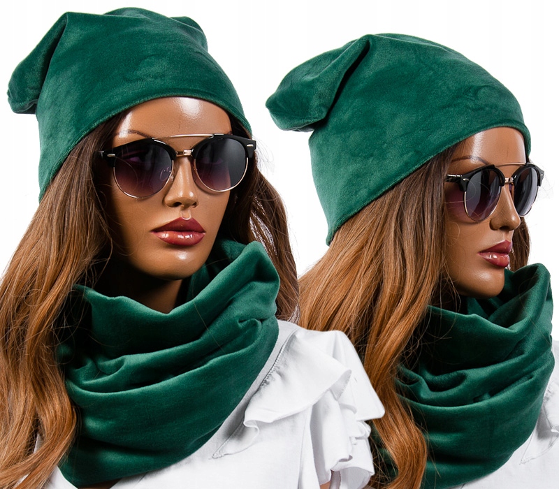 

Polski Komplet Czapka+ Komin szalik Modne Kolory