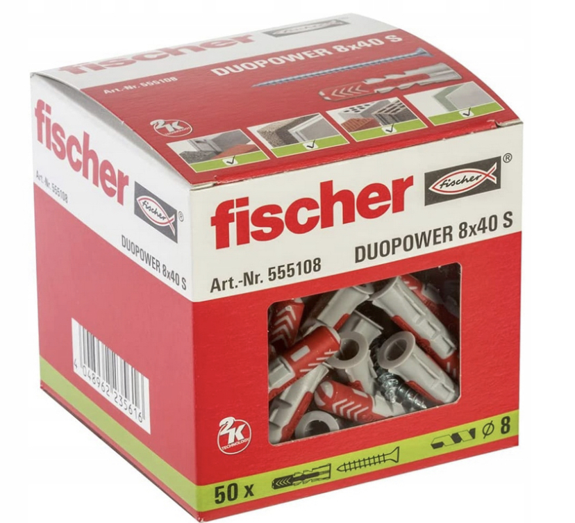 

Fischer kołki kołek duopower 8x40 S 50 sztuk