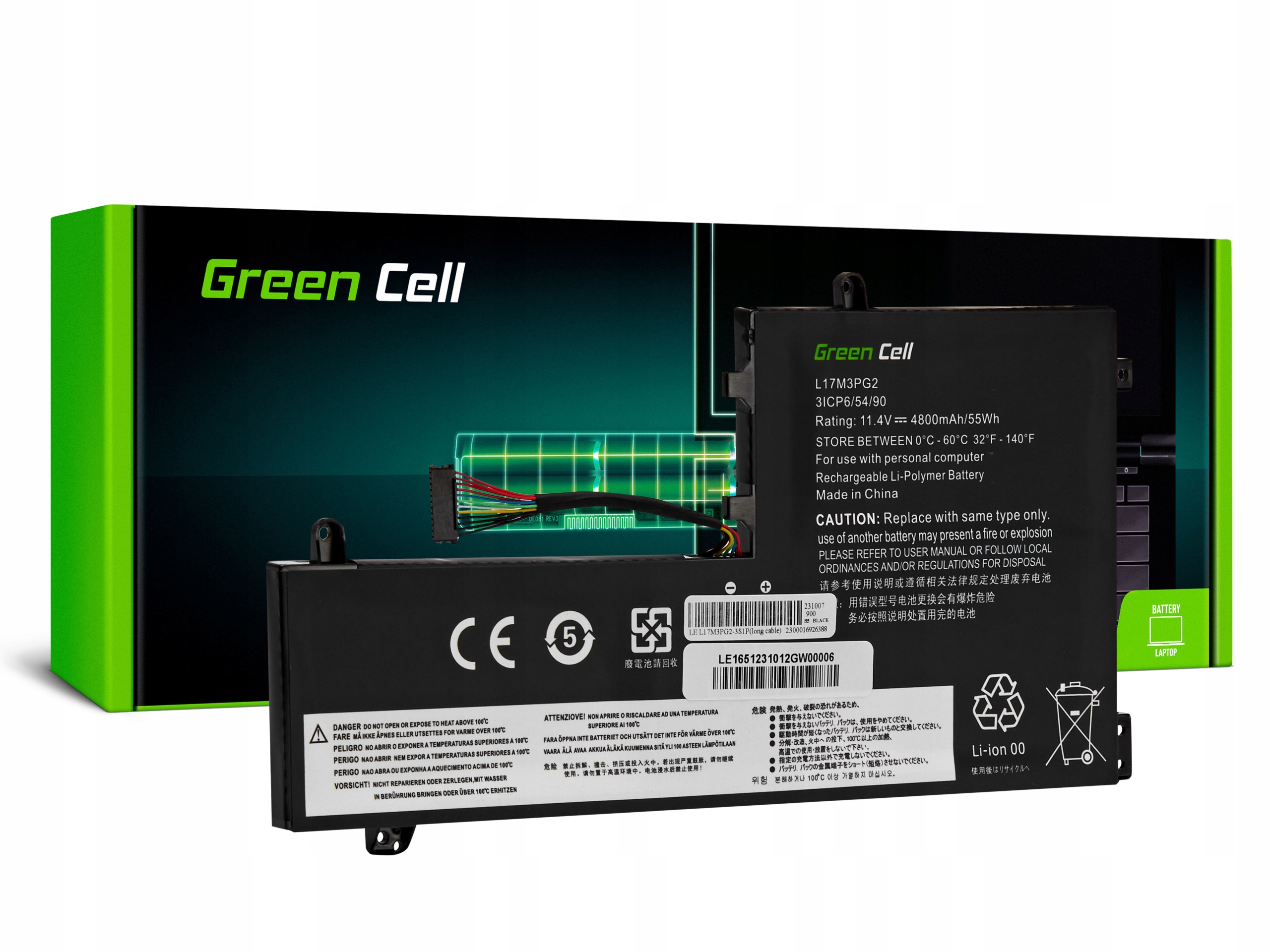 Batéria pre notebooky Ibm, Lenovo , Li-Pol 4650 mAh Green Cell