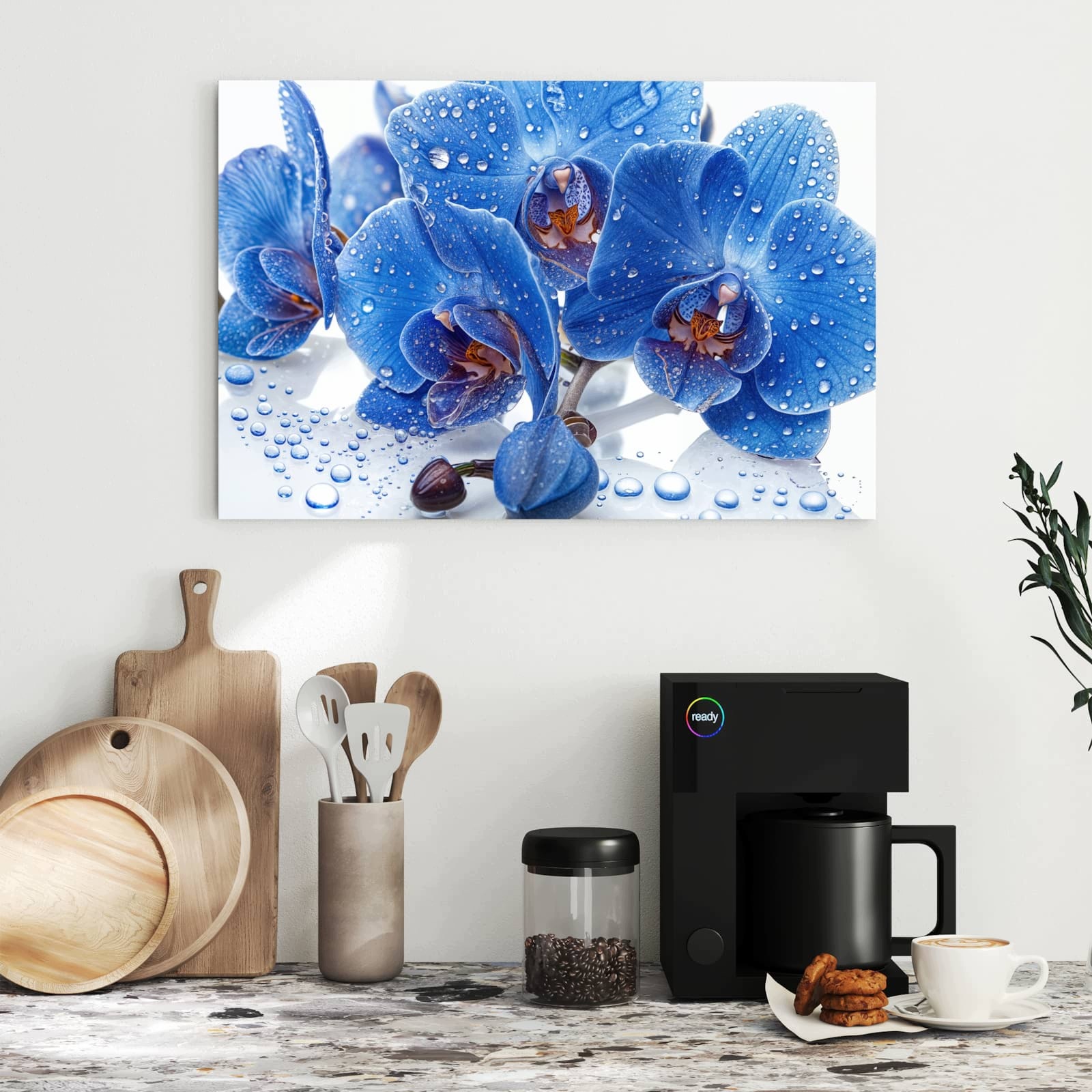 Magnetická tabule Niebieské Orchideje 60 × 40 cm