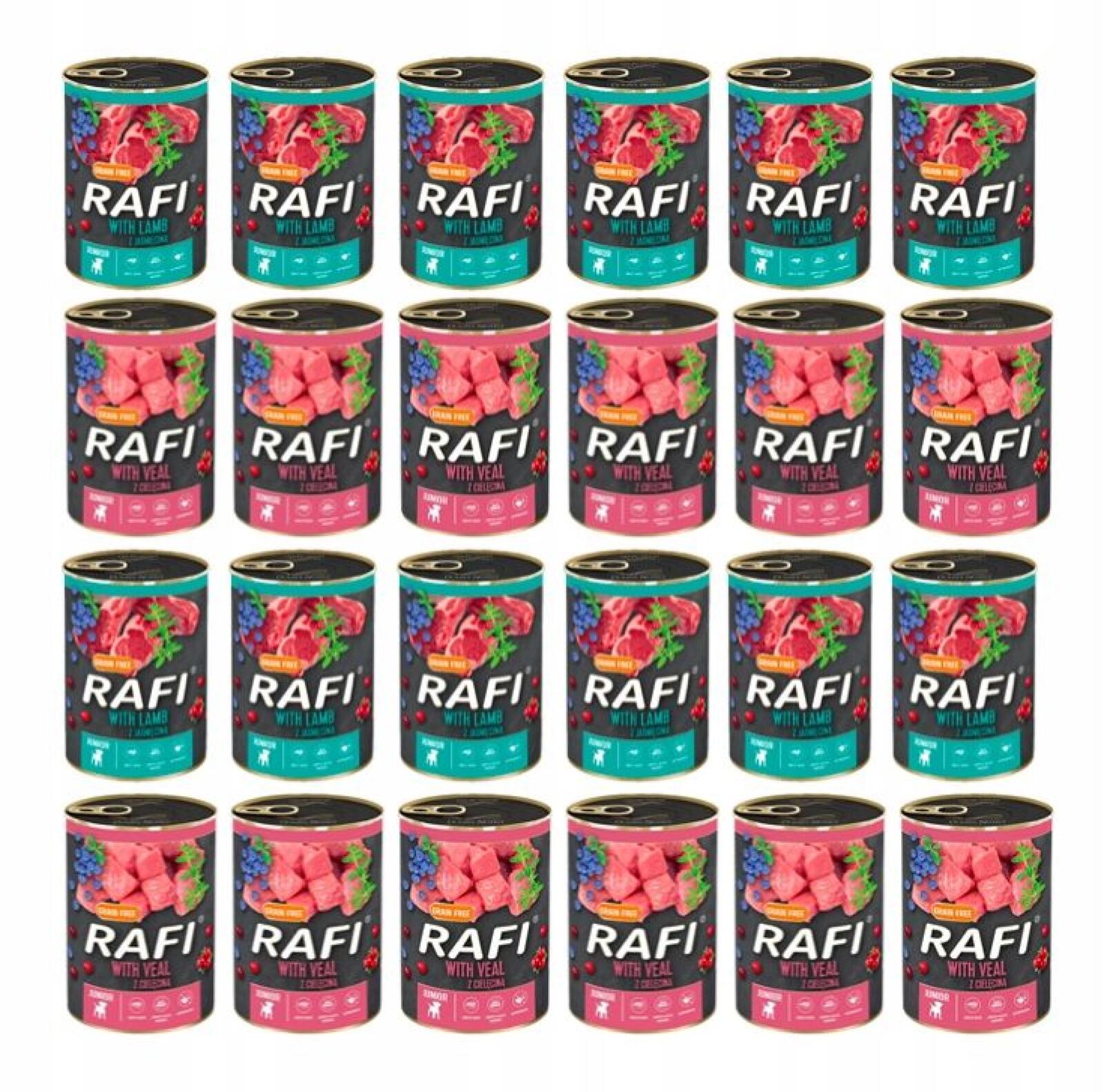 Rafi Dolina Noteci Junior Karma Dla Psa MIX 24X400G Puszka