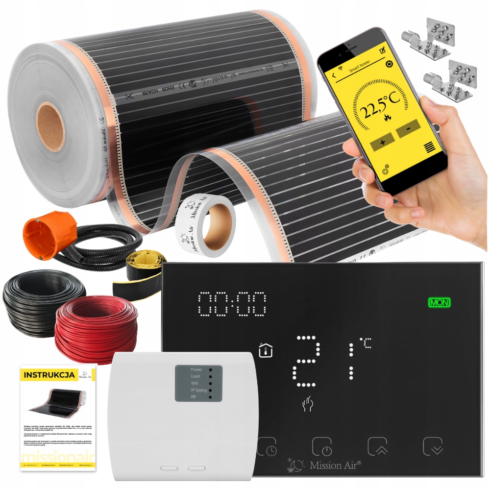 Set Fólia vyhrievacia podložka Infračervená 160W/m² 1m²