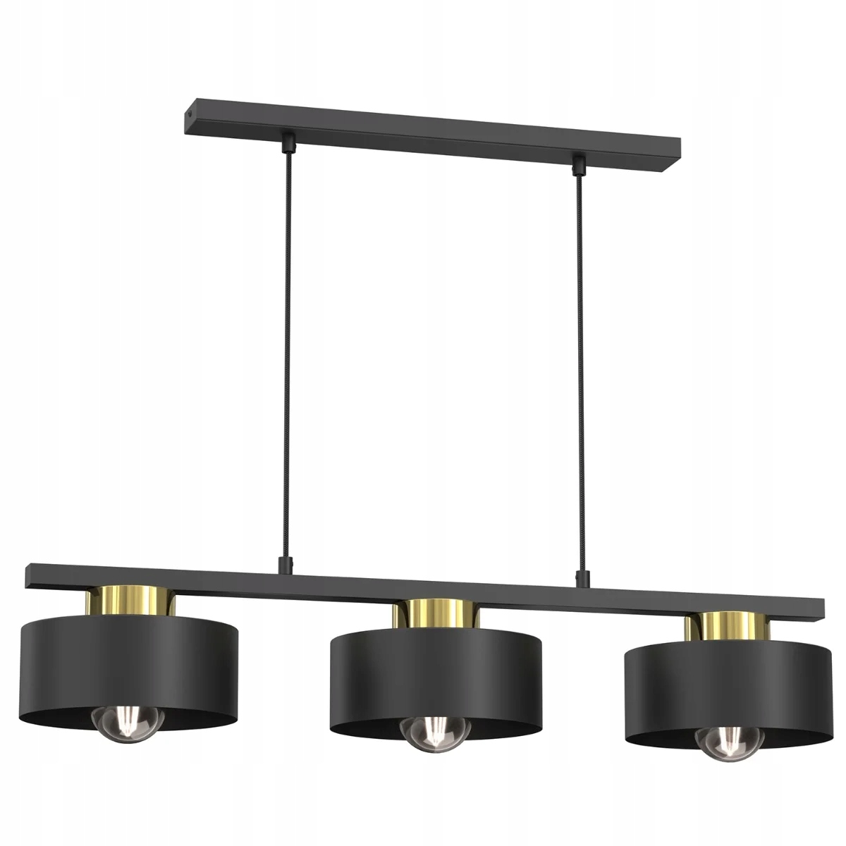 Závěsná lampa s kovovými stínidly Luminex Marti 3 x E27, industriální