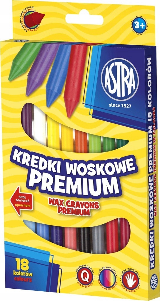 

Astra Kredki Świecowe Szkolne Premium