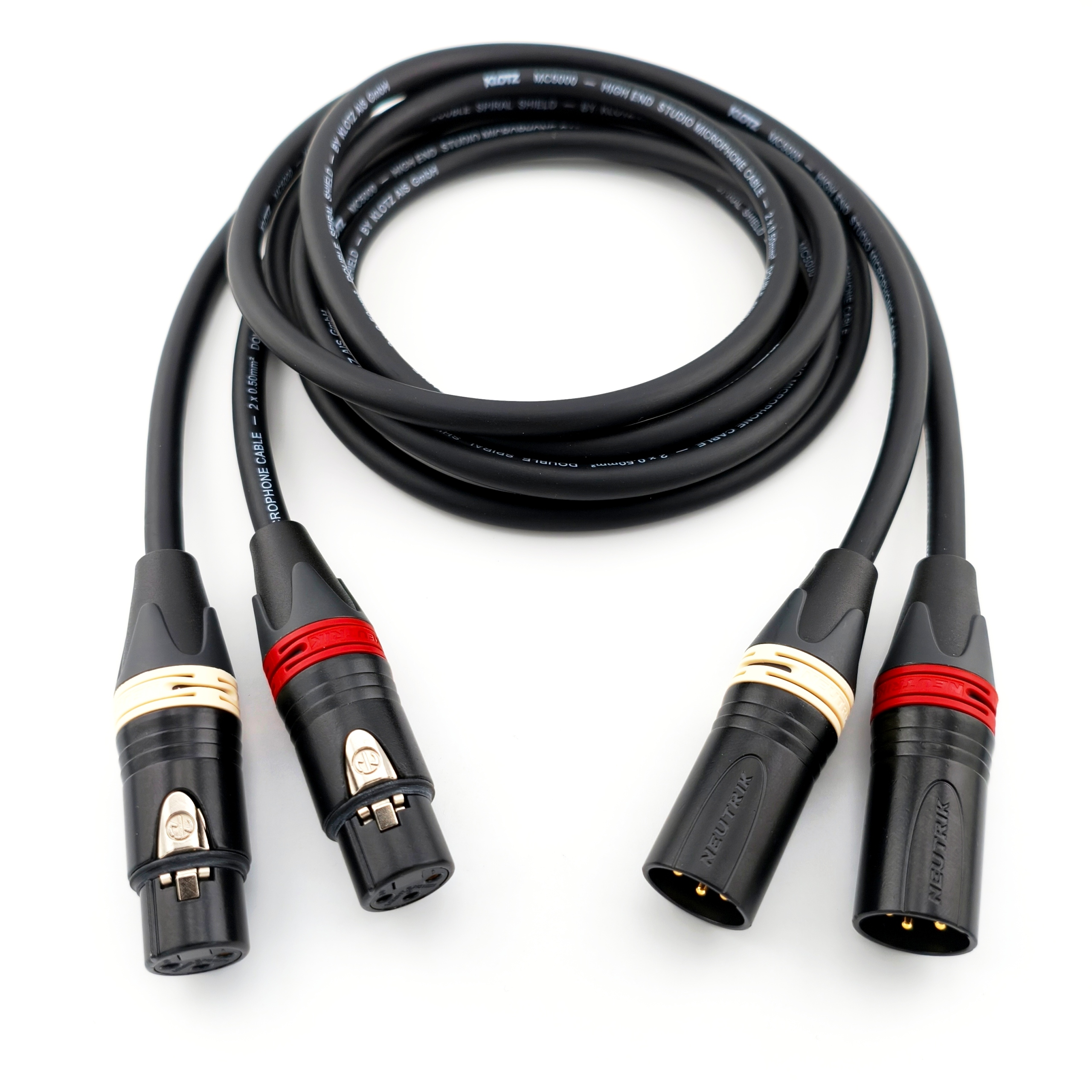 Kabel interkonekt ręcznie wykonany para Xlr-xlr Klotz MC5000 dł. 2m