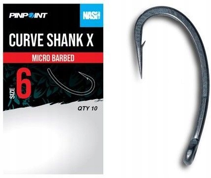 Haczyki Nash Curve Shank X Size 6 Micro Barb