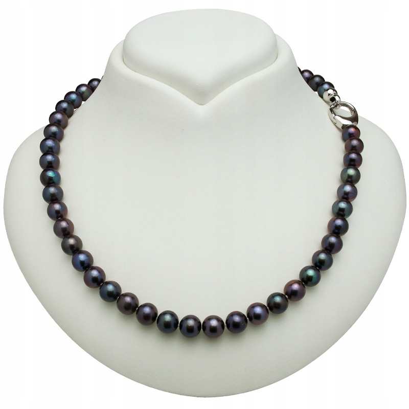 Stříbrný Náhrdelník Z Pravých Tmavých Perel