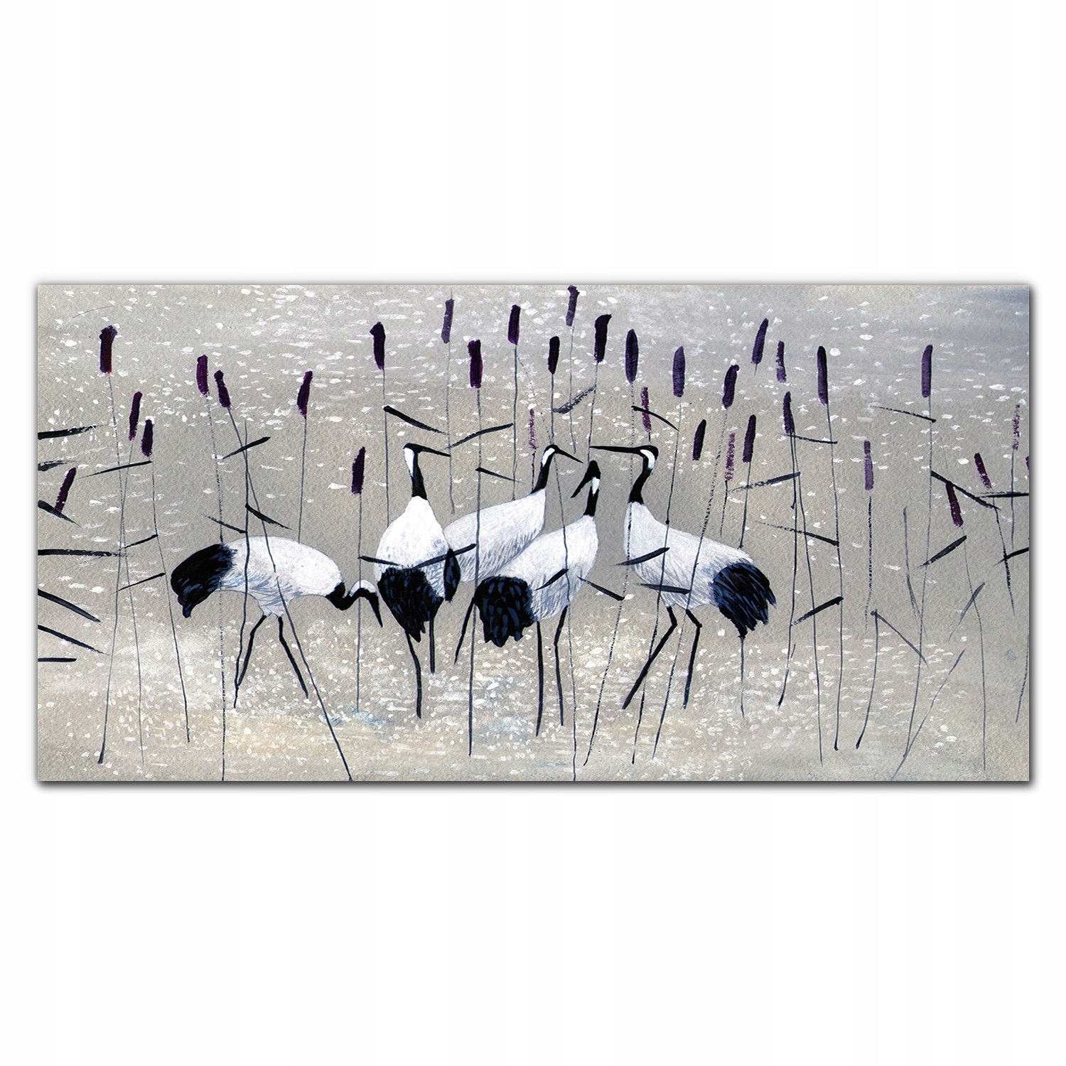 Obraz na plátně Zvířata, ptáci, rákos 140x70 cm