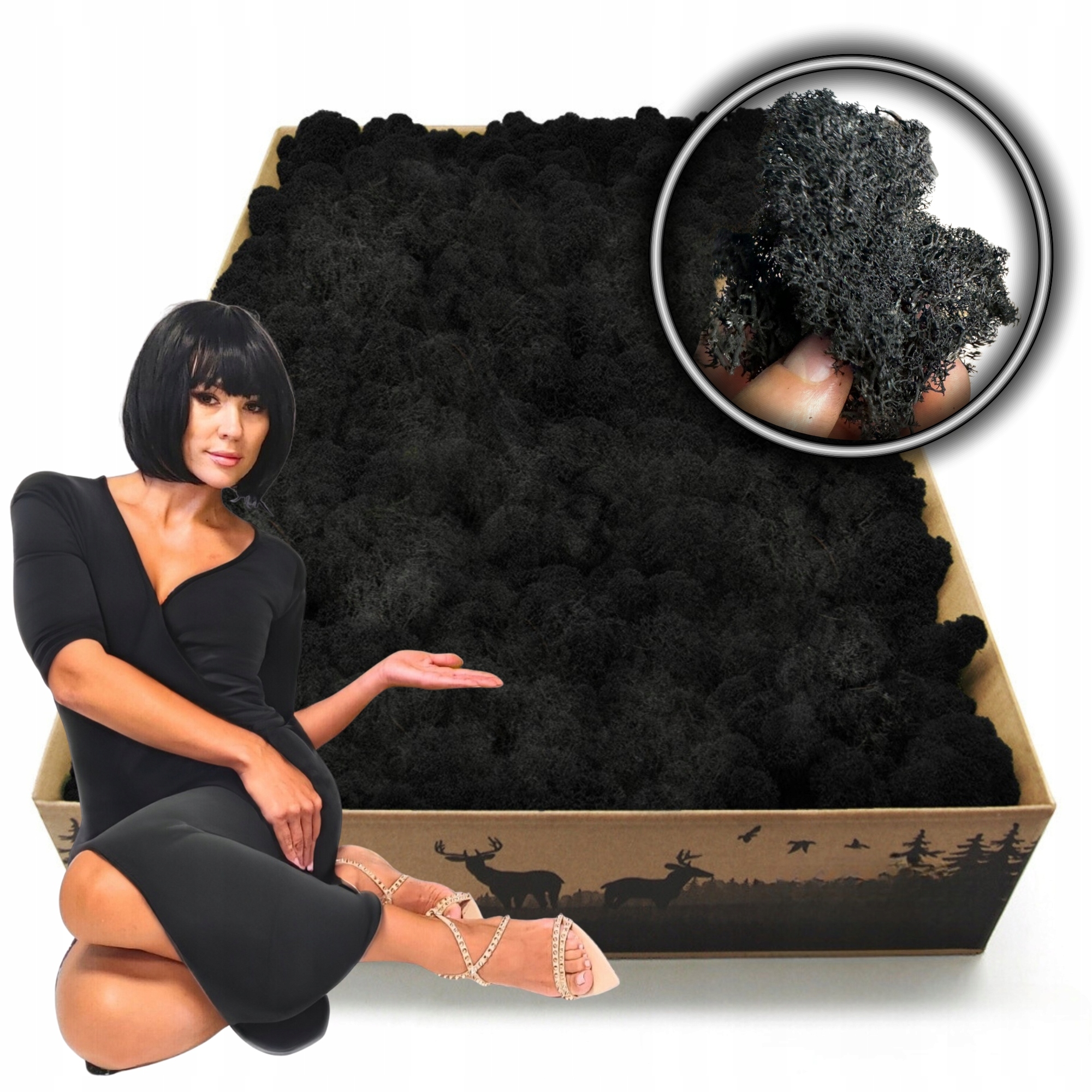 Mech Chrobotek Reniferový finský 2kg Očištěný Premium živý ozdobný