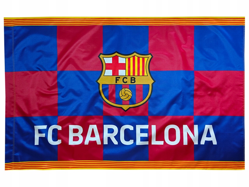 Flaga Fc Barcelona 150 x 100 Oficjalna Barca Szachownica Sezon 25/26