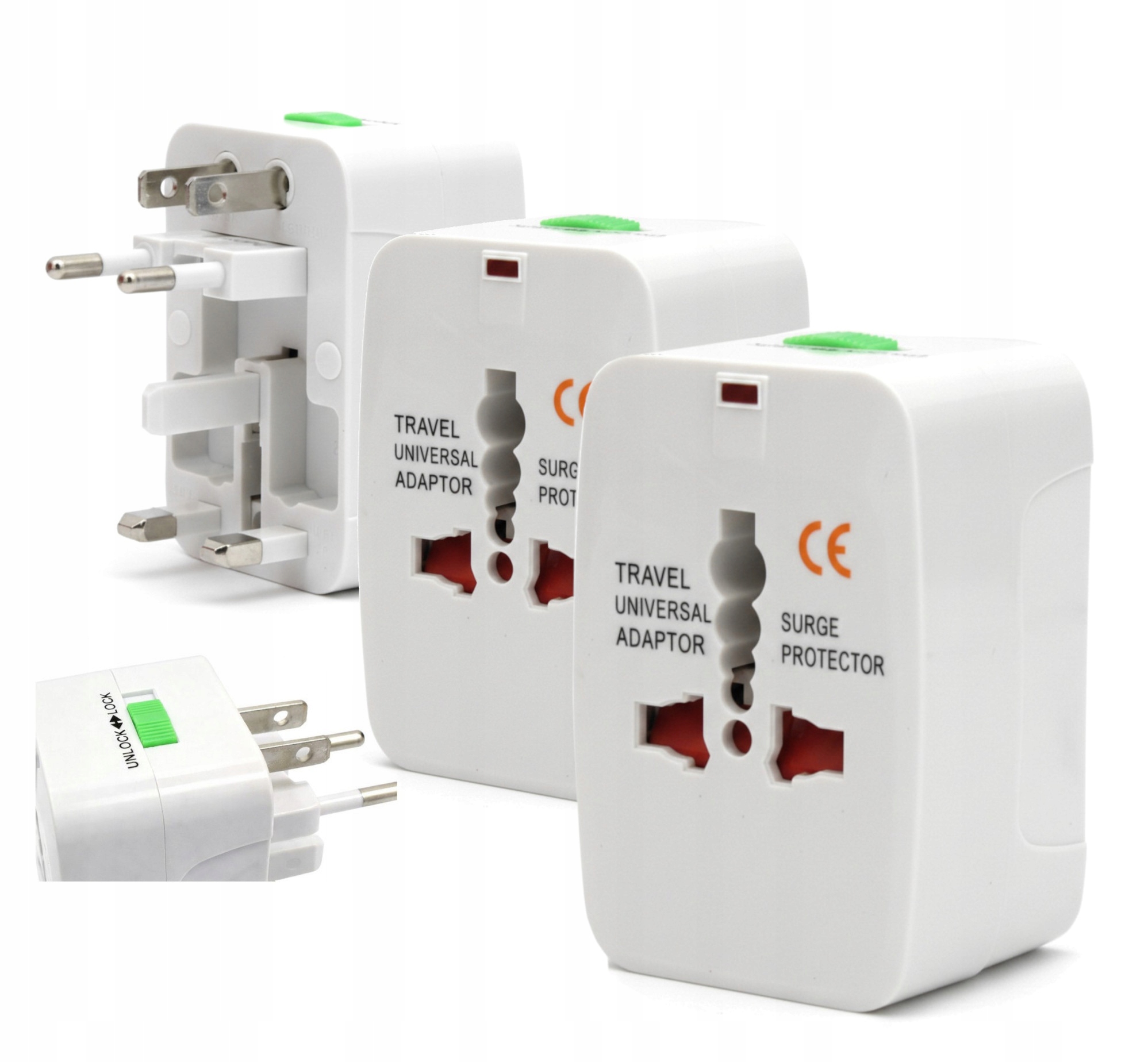 2x Adapter Podróżny Gniazda Usa Uk Eu Au Chiny Anglia Japonia Azja Wtyczka