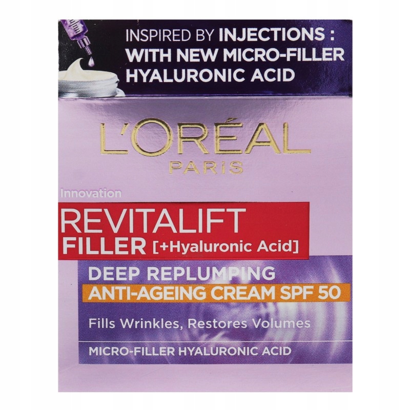 Loréal Paris Revitalift Filler krém proti stárnutí pleti SPF50, 50 ml