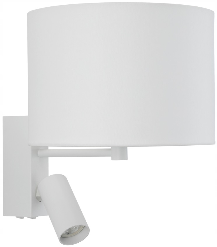 Nowodvorski 11520 Lusso Biały Abażur Kinkiet Z Regulowanym Reflektorkiem