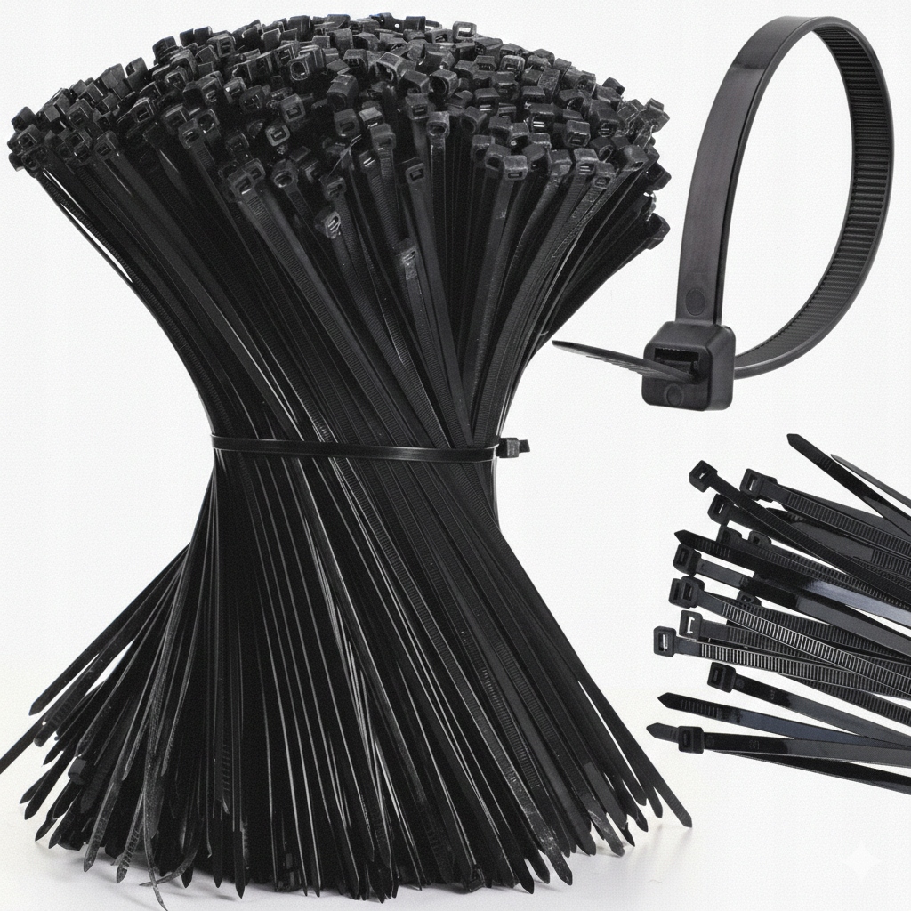 Zestaw 100x Opaski Zaciskowe Trytytki Kablowe Uniwersalne 4,8x300mm 100szt.