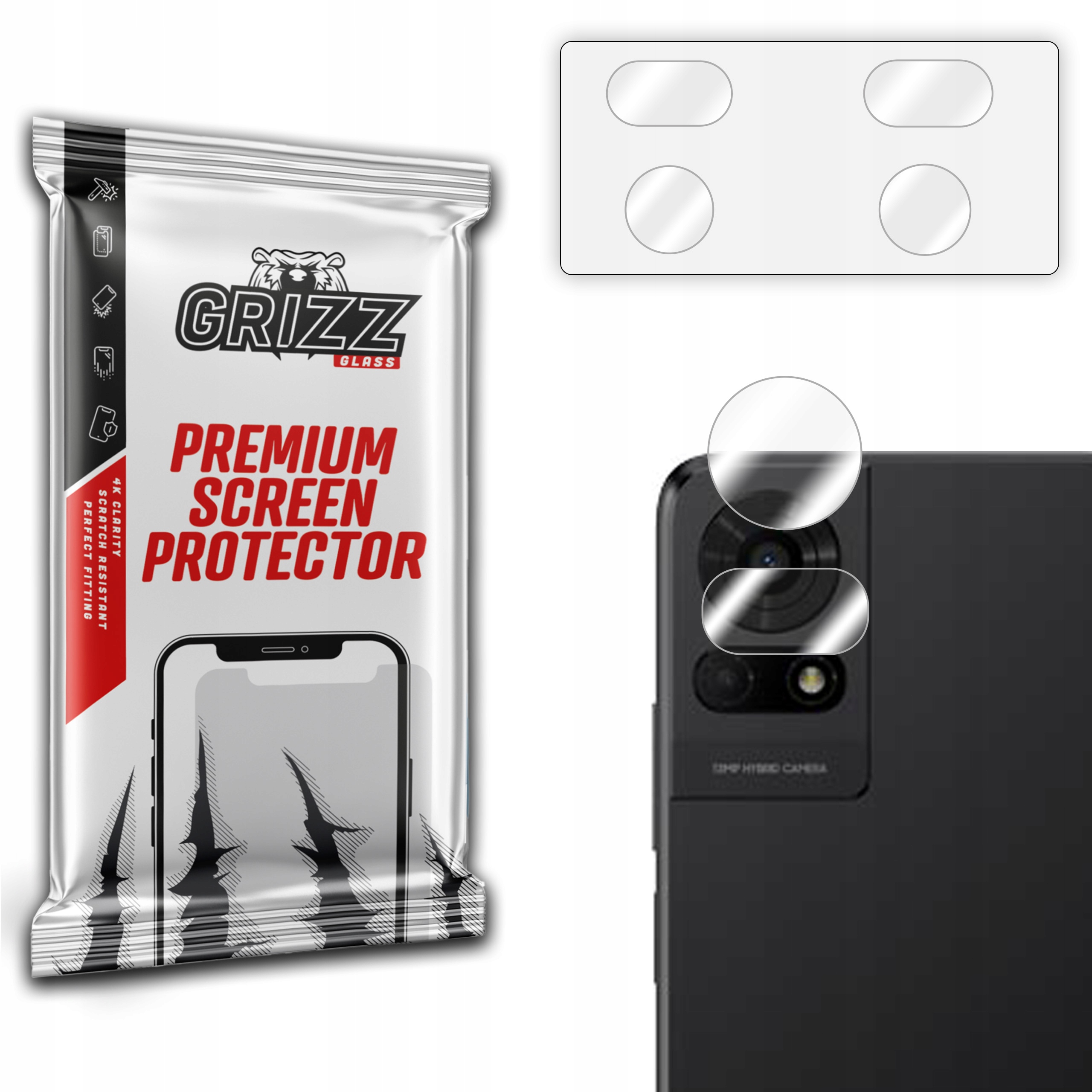 2-PAK Hybrydowe szkło ochronne na aparat do Tcl 50 Le