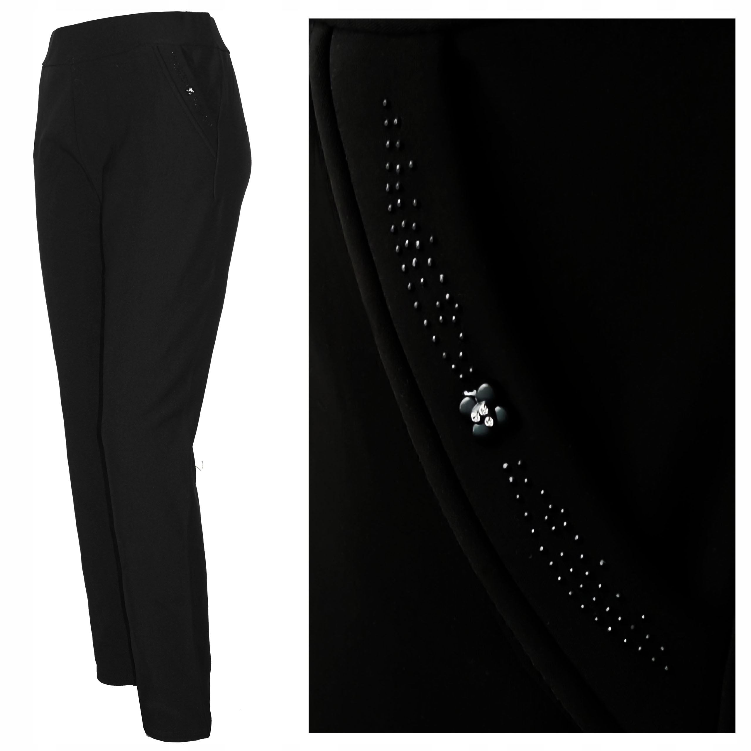 Spodnie TREGGINSY ELEGANCKIE CIEPŁE na GUMCE 52/54