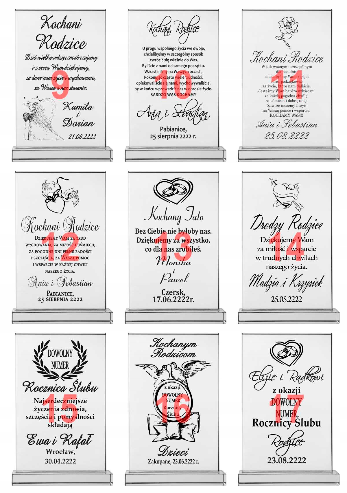 PREZENT URODZINY 1-99 ROCZNICĘ ŚLUBU DLA MĘŻA ŻONY RODZICÓW DZIADKÓW + ETUI Stan opakowania oryginalne